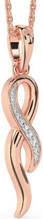 Diamond Rose Gold Infinity Necklace