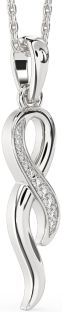 Diamond White Gold Infinity Necklace