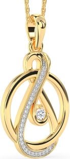 Diamond Gold Infinity Circle Necklace