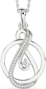 Diamond White Gold Infinity Circle Necklace