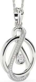 Diamond White Gold Infinity Circle Necklace