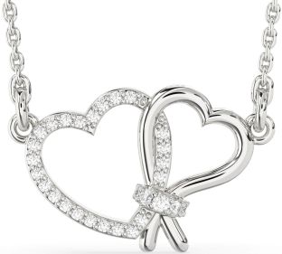 Diamond Platinum Heart Necklace