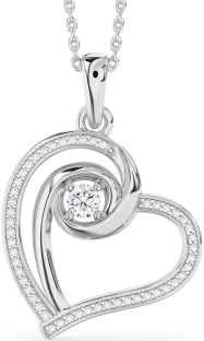 Diamond White Gold Heart Necklace
