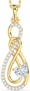 Large Diamond Gold Infinity Necklace