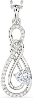 Large Diamond Platinum Infinity Necklace