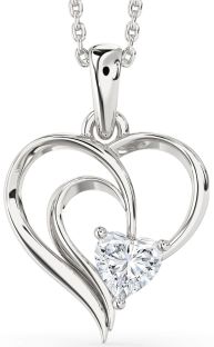 Diamond White Gold Heart Necklace