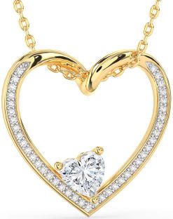 Diamond Gold Heart Necklace