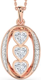 Diamond Rose Gold Heart Necklace