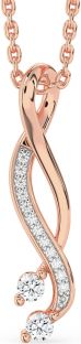 Diamond Rose Gold Infinity Necklace