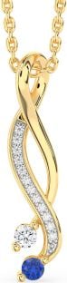 Diamond Gold Silver Infinity Necklace