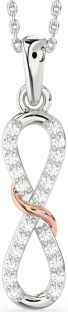 Diamond White Rose Gold Infinity Necklace