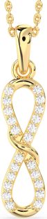Diamond Gold Silver Infinity Necklace