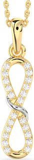 Diamond Gold Silver Infinity Necklace