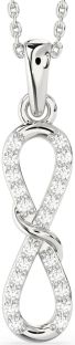 Diamond Silver Infinity Necklace