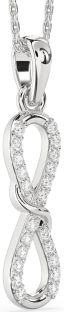Diamond Platinum Infinity Necklace