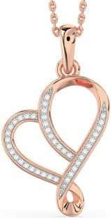 Diamond Rose Gold Heart Necklace