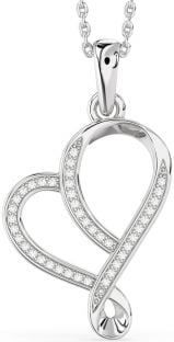 Diamond Platinum Heart Necklace