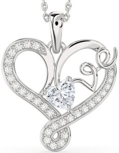 Diamond White Gold Heart Necklace
