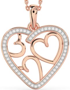 Diamond Rose Gold Heart Necklace