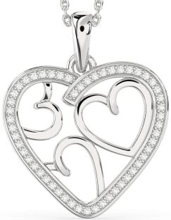 Diamond Platinum Heart Necklace