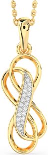 Diamond Gold Silver Infinity Necklace