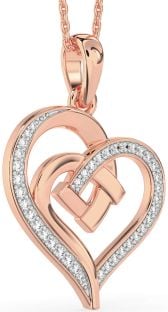 Diamond Rose Gold Heart Necklace