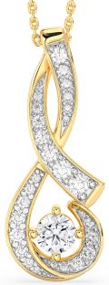 Large Diamond Gold Infinity Necklace