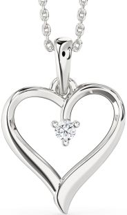 Diamond White Gold Heart Necklace