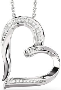 Diamond White Gold Heart Necklace