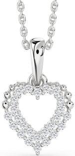 Diamond Platinum Heart Necklace