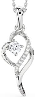 Diamond White Gold Heart Necklace