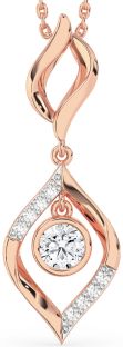Large Diamond Rose Gold Necklace