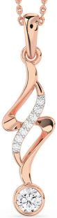 Large Diamond Rose Gold Infinity Necklace