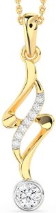 Large Diamond Gold Silver Infinity Necklace