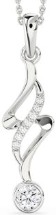Large Diamond White Gold Infinity Necklace