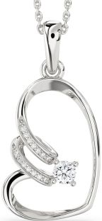Diamond White Gold Heart Necklace
