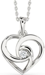 Diamond White Gold Heart Necklace
