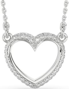 Diamond Platinum Heart Necklace
