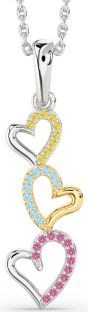 Silver & 10K gold Heart Necklace