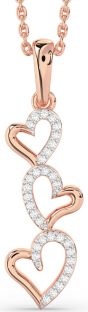 Diamond Rose Gold Heart Necklace