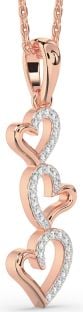 Diamond Rose Gold Heart Necklace