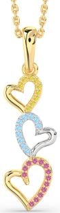 Platinum & Yellow Gold Heart Necklace