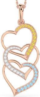 Large Rose Gold Heart Necklace