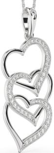 Large Diamond White Gold Heart Necklace