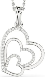 Diamond Platinum Heart Necklace