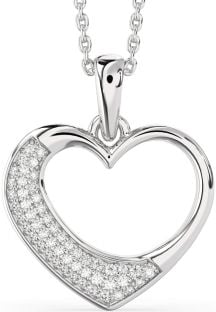 Diamond Platinum Heart Necklace
