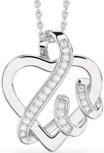 Diamond Platinum Heart Necklace