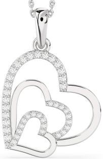 Diamond Platinum Heart Necklace