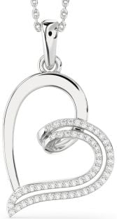 Diamond Platinum Heart Necklace