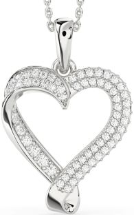 Diamond White Gold Heart Necklace